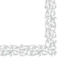 Produktbild: Mank Serviette Airlaid Rob in Silber, 40 x 40 cm, 50 Stück - Ornamente Hochzeit