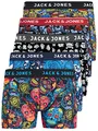 Produktbild: JACK & JONES Herren Unterhosen 5er Set/Pack Sale Männer Marken Boxershorts Weiss schwarz blau grau Shorts Trunks 95% Baumwolle S M L XL XXL (Farb Mix 4 L)