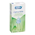 Produktbild: Durex Naturals Kondome aus Naturkautschuklatex mit wasserbasierter Gleitgelbeschichtung aus natürlichen Inhaltsstoffen (1 x 10 Stück)