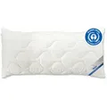 Produktbild: Beco Kopfkissen EcoWell, Natur, Textil, Füllung: Polyester,Faserbällchen, Hohlfaser, 40x80 cm, Blauer Engel, für Hausstauballergiker geeignet, temperaturausgleichend, feuchtigkeitsregulierend, formstabil, pflegeleicht, perfekte Stützfunktion, alle Schlafpositionen atmungsaktiv, hygienisch, stützt Kopf, Nacken und Wirbelsäule, Tasche, Schlaftextilien, Kopfkissen & Nackenkissen, Kopfkissen