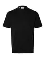 Produktbild: Selected Homme Schwarz Herren Poloshirt Slhberg Ss Knit Polo Noos L