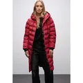 Produktbild: Steppjacke STREET ONE, Damen, Gr. 46, carpet rot, Web, Obermaterial: 100% Polyester. Futter: 100% Nylon. Wattierung: 70% Polyester (REPREVE), 30% Polyester, unifarben, normal kniefrei, Rundhals, Flachstrickbündchen, Jacken Steppjacke, Damenmantel mit Kapuze und geklebten Nähten