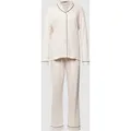 Produktbild: Hanro Regular Fit Pyjama aus reiner Baumwolle in Offwhite, Größe S