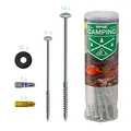 Produktbild: Zeltschrauben Camping-Komplettset Universal Schraubheringe 18 Stück in Zwei L...