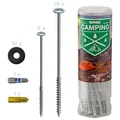 Produktbild: Zeltschrauben CampingKomplettset, Universal Schraubheringe 18 Stück in Zwei L...