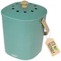 Produktbild: HMF Biomülleimer 3780-6L-06 Geruchsdichter Komposteimer mit Aktivkohlefilter, nachhaltiger Bio Mülleimer für die Küche mit Deckel, 6L, Grün grün 6 l