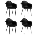 Produktbild: vidaXL Esszimmerstuhl Esszimmerstühle 4 Stk. Schwarz PP (4 St)