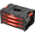 Produktbild: Qbrick System PRO Drawer 3 Toolbox 2.0 Basic stapelbar 450 x 310 x 244 mm 3x 4,5 l IP54 mit drei Schubläden 9 Inlays