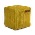 Produktbild: Green Bean Indoor Cord Sitzhocker Pouf Cube 40x40x40cm mit EPS-Perlen Füllung - kuschelig weich waschbar - die ideale Ergänzung zum Sitzsack für Kinder & Erwachsene - Gelb