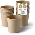 Produktbild: BIOZOYG Suppenbecher to go 25 Stück 300 ml, braun Suppenschüsseln Einweg - Einweggeschirr Alternative zur Plastikschüssel - Becher, Suppe, Soup Bowl