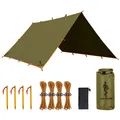Produktbild: Tarp Wasserdicht 3x3,2m Ultraleicht Zeltplanen UV Schutz Camping Sonnensegel ...