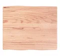 Produktbild: vidaXL Tischplatte Tischplatte 60x50x2 cm Massivholz Eiche Behandelt Baumkante (1 St)