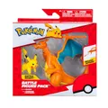 Produktbild: Pokémon PKW3459 - Battle Figure Pack - Glurak & Pikachu, beweglicher Glurak mit Pikachu