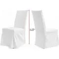 Produktbild: TexDeko Universal Stuhlhusse - Modell Paris - Weiß waschbar, blickdicht, strapazierfähig Stuhlbezug - Weiß