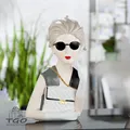 Produktbild: Gilde Figur Frau Lady mit Handtasche aus Kunstharz-37196