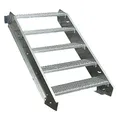 Produktbild: 5 Stufen Stahltreppe Breite 60cm Geschosshöhe 70-105cm / Robuste Außentreppe/Wangentreppe/Stabile Industrietreppe für den Außenbereich/Inklusive Zubehör