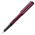 Produktbild: Lamy AL-star black purple Füller – Füllhalter mit ergonomischem Griff & polierter Linkshänder-Stahlfeder (LH) in Strichbreite M – leichtes Aluminiumgehäuse – inkl. Tintenpatrone T 10 blau