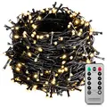 Produktbild: Monzana® 400 LED Lichterkette 40m mit Fernbedienung Timer Innen Außen 8 Modi Dimmbar IP44 Wetterfest Stecker Weihnachten Weihnachtsbeleuchtung Warmweiß