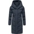 Produktbild: Ragwear Steppmantel Natalka Soft YOUMODO Warmer Wintermantel mit hohem Kragen und Kapuze blau M (38)