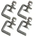 Produktbild: C-Zwingen Set, 4 Stück Heavy Duty C-Clamp, Edelstahl Heavy Duty Clamp, Holzbearbeitung Fixture Clamp, für Diy Holzbearbeitung, Schweißen, Tischlerei, Silberfarben