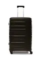 Produktbild: Zimmert Leather Hochwertiger Hartschalen Trolley bruchfest Polypropylen mit TSA-Schloss, Koffer Serie: Scroll-Light Gr. L 75 cm Doppelrollen Schwarz