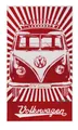 Produktbild: VW T1 Bus Strandtuch Rot 160 x 90 cm / 100% Baumwolle