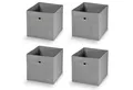 Produktbild: DOMOPAK Living Faltbox Faltbare Box Faltkiste Organizer Kiste Korb (4 St), Polypropylen Grau 32x32x32 cm
