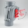 Produktbild: Ø110 mm ZB110 VERTIKAL Rückstauklappe Rückstauverschluss Rückstauvent DN110 für KG,HT, Rattenstop