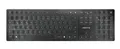 Produktbild: Kabellose Tastatur Cherry KW 9100 SLIM, QWERTZ, Bluetooth/USB-Kabel, B 440 x T 130 x H 15 mm, schwarz-silber 175573
