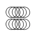 Produktbild: sourcing map 10 Stück O Ringe 80mm x 74mm x 3mm Dichtungsringe Rund Gummi Dichtung O Ring Seals NBR Unterlegscheibe für Wasserhahn Spülventile Waschbecken Duschablauf Hydraulik Rohrschlauch