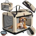 Produktbild: LOVPET® Hundebox Hundetransportbox faltbar Inkl.Hundenapf Transporttasche Hundetasche Transportbox für Haustiere, Hunde und Katzen Haustiertransportbox