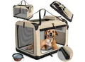 Produktbild: LOVPET® Hundebox Hundetransportbox faltbar Inkl.Hundenapf Transporttasche Hundetasche Transportbox für Haustiere, Hunde und Katzen Haustiertransportbox