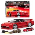Produktbild: ​Mattel Brick Shop Hot Wheels Elite Serie Bauset, ’90 Acura NSX mit 876 Teilen, realistischen Details und individuellen Aufklebern, für Sammler und Kinder ab 10 Jahren, JFT17