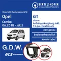 Produktbild: Für OPEL Combo Typ K9 06.2018-jetzt AHK starr +13pol spezifisch E-Satz ABE NEU