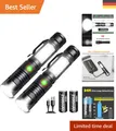 Produktbild: Multifunktionale Taschenlampe 2000 Lumen,  & Tragbar - 2 Stück