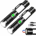Produktbild: LED Taschenlampe Ultra Weitstrahl 4 Modi Magnet COB Licht Camping 2000 Lumen