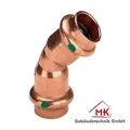 Produktbild: Viega Bogen 45 Grad mit SC Profipress in 22mm Kupfer 292 355