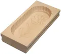 Produktbild: Butterform eckig Margerite aus Ahorn Holz Buttermodel Buttersturzform Form 125g