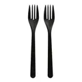 Produktbild: Papstar Gabel, Bio-PP, schwarz 96435 , 1 Packung = 50 Stück