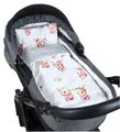 Produktbild: Babylux Babydecke Minky PLÜSCH Kuscheldecke 75x60cm + Kissen 35x30cm | 2-TLG Set für Kinderwagen, Wiege, Babyschale, Neugeborene (MP151 - Grau + Häschen)