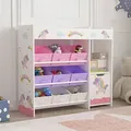 Produktbild: Kinderregal Søndreland 80x90x30 cm mit Einhorn Motiv