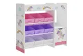 Produktbild: en.casa Kinderregal, »Søndreland« mit 9 Faltboxen mit Einhorn Motiv