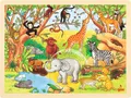 Produktbild: 57892 Einlegepuzzle Afrika aus Holz Holzpuzzle mit Wilden Tiermotiven der Sav...