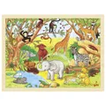 Produktbild: Goki Einlegepuzzle Afrika Steckpuzzle Holzspielzeug Tierkinder Lernpuzzle OVP