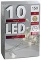 Produktbild: 10er LED Lichterkette Batterie warmweiß Timer transparentes Kabel