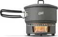 Produktbild: Esbit Trockenbrennstoffkochset - Outdoor Camping Kocher 1000 ml mit Aluminium Topf - klappbare Griffe - Campingkocher Set