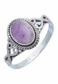 Produktbild: mantraroma Ring 925 Silber Damen Amethyst Edelstein lila ausgefallen verspielt