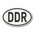 Produktbild: DDR Magnet Länderkennzeichen DDR Abzeichen Schwarz Weiß - 145 x 90 mm - kfz_730