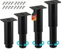 Produktbild: Stahlia Möbelfüße verstellbar Tischbeine Metall Schwarz 120-190mm (4er Set) Ø38mm Füße für Möbel Möbelerhöhung Schrankfüsse Sofa Füße Möbelbeine Bettfüße