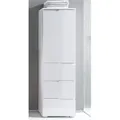 Produktbild: Midischrank >Suzette< in Weiß aus MDF - 40x134x32cm (BxHxT)